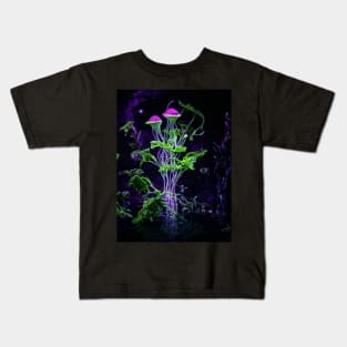 Mushroom Stems in Space Kids T-Shirt